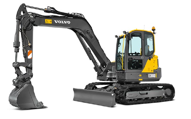 Construction machinery Volvo compact excavator hatchback