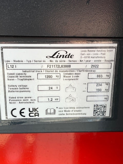 Gebrauchte Hochhubwagen – Linde L12i