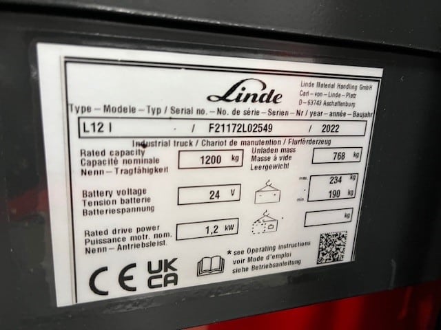Gebrauchte Hochhubwagen – Linde L12i