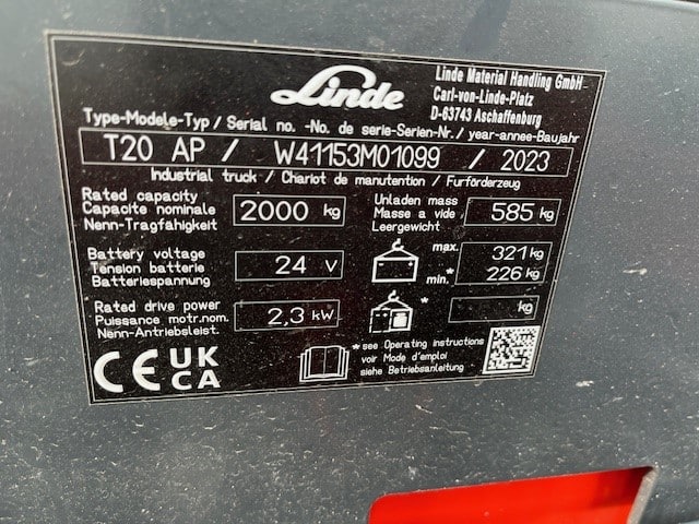 Gebrauchte Lagertechnik – Linde T20AP NARROW