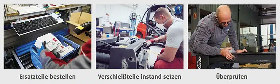 Jungbluth Aufarbeitungsstandards für Gebrauchtstapler. Ersatzteile, Verschleißteile und Überprüfen.